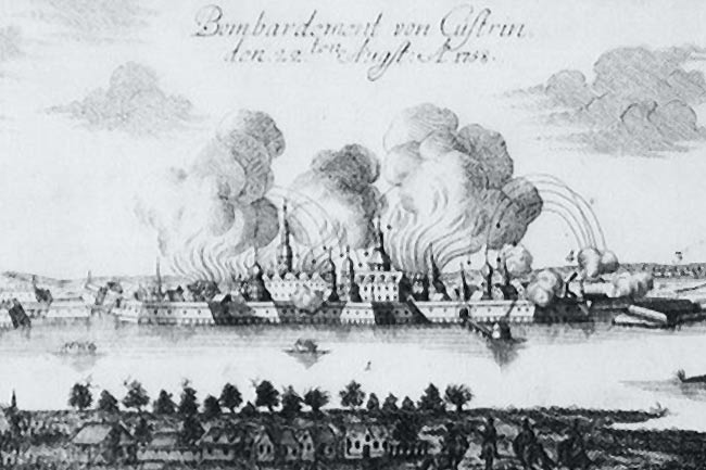 Ostrzał Kostrzyna (Obraz z 1759)